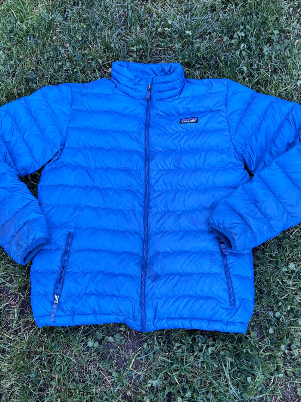 Patagonia Kids Bright Blue Puffer Jacket